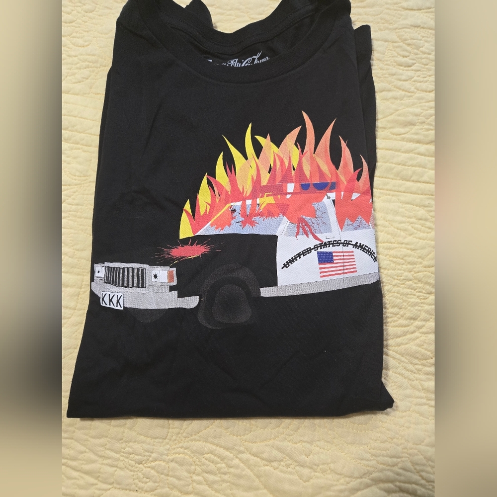 Police Car on Fire Classic T-Shirt